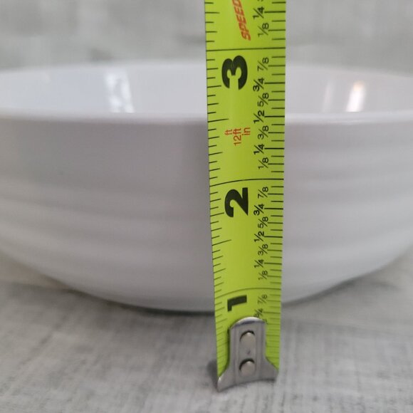 White Ceramic Serving Bowl 8" Diameter Everyday White Sheffield Home - Picture 5 of 6